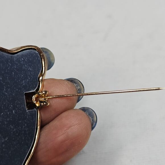 Crystal Tiger Head New! Gold/black rhinestones‎ Brouch. Bling. Mob wife. … - Picture 12 of 13